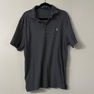 Polo by Ralph Lauren Men's Navy and White Striped Polo